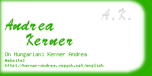 andrea kerner business card
